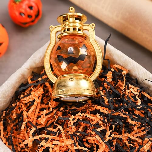 Miniatura 80 de Relleno de papel de corte arrugado de 8 onzas (1/2 libras), envoltura de regalo y relleno de cesta de regalo para Navidad, Halloween y decoraciones