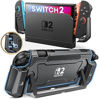 Coogamefly Switch 2 Hülle with Pop Up Grip, PC Shockproof Switch 2 Case Kompatibel mit Nintendo Switch 2 Schutzhülle Accessories, Slim Ergonomisches Design Dual Grip Hülle, Kratzfeste, Stoßfeste - Amazon product rated Grade A