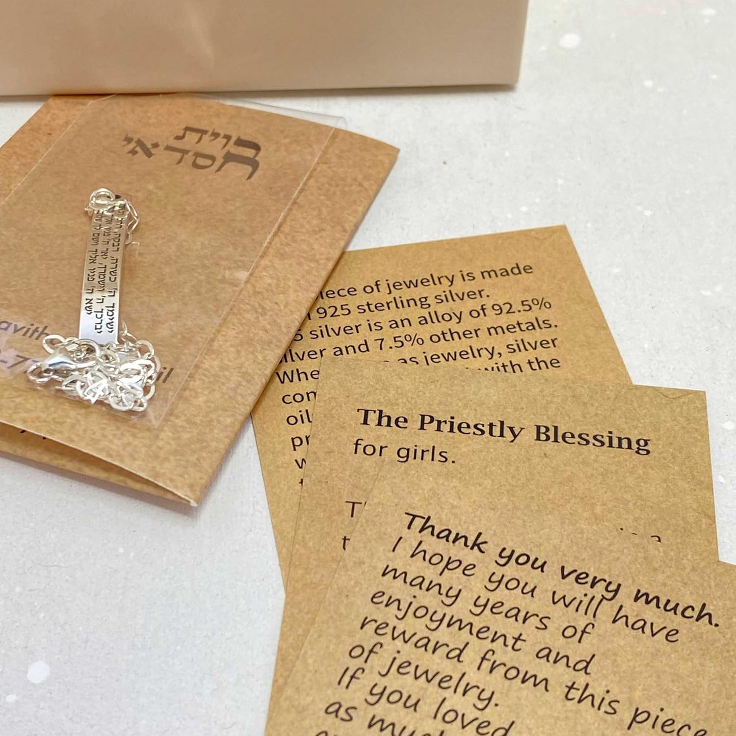 Jewish Bracelet for Women Bat Mitzvah Gift Judaica Adjustable Sterling Silver Bracelet