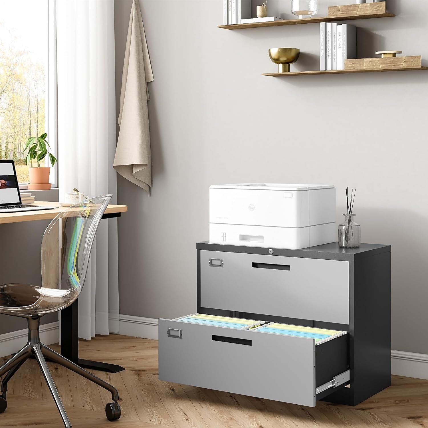 STANI 2-Drawer Lateral File Cabinet in office setting