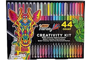 BIC Intensity Fineliner Creativity Kit (44 Count) with Storage Tray