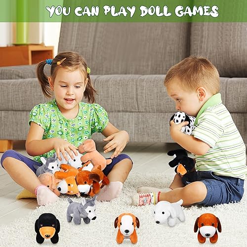 Miniatura 7 de 16 piezas de animales de peluche a granel surtidos pequeños de peluche suave para gato, perro, lindo peluche para mascotas, mini juguetes