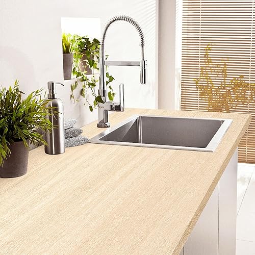 Miniatura 6 de Papel adhesivo de grano de madera para despegar y pegar, papel tapiz para encimeras para gabinetes, papel tapiz de vinilo para cocina, papel de