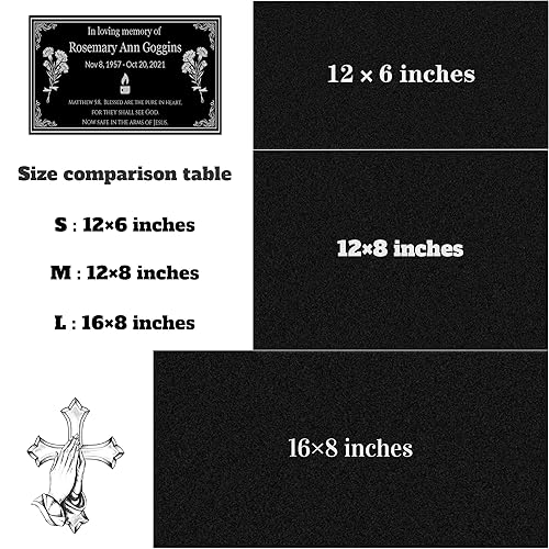 Miniatura 6 de Piedra conmemorativa humana personalizada, lápida para tumbas, decoraciones de tumbas para cementerios, placa conmemorativa al aire libre, piedras