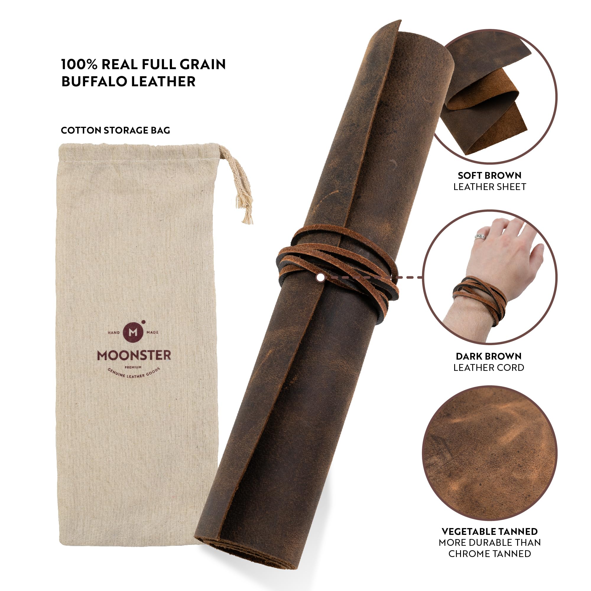 Amazon.com: Moonster Genuine Leather Sheets for Crafts, Tooling