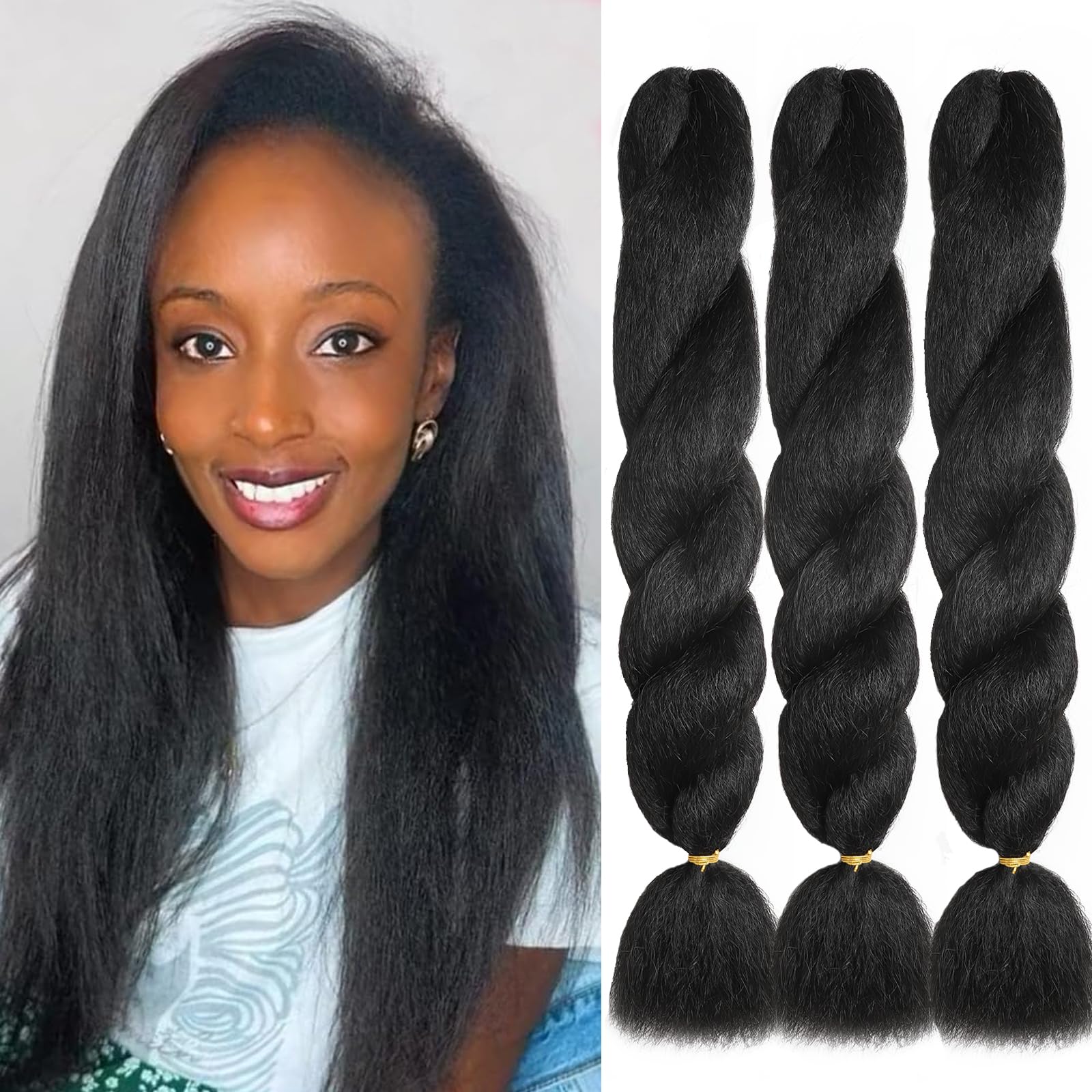Amazon.com : Kinky straight Vixen Crochet Bundles Hair 18inch