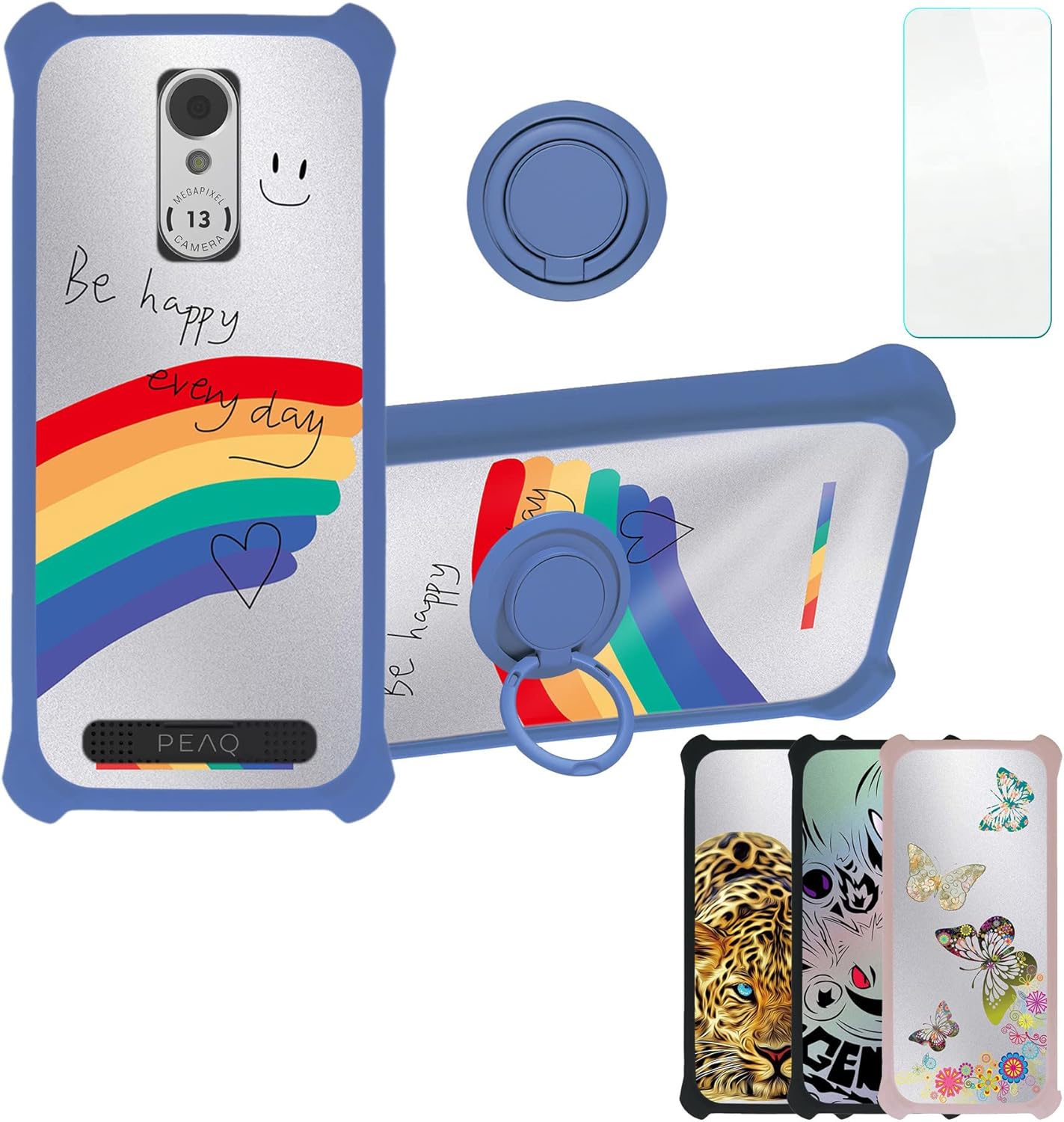 Case for Peaq PSP 400 Case Compatible with Peaq PSP 400 Phone Case Cover [with Tempered Glass Screen Protector][PC + TPU 2 in 1] DYL-CHX