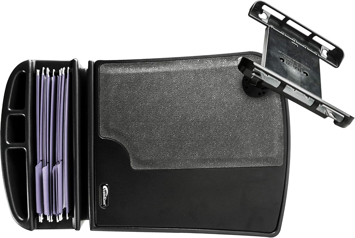 AutoExec AUE13024 GripMaster Car Desk Black Finish with Built-in 200 Watt Power Inverter and Tablet Mount : Automotive