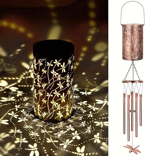 Miniatura 11 de YHmall - Campanillas de viento solares para exteriores, de 35'' de girasol, regalos para mujeres, mamá, abuela, campanillas de viento al aire libre,