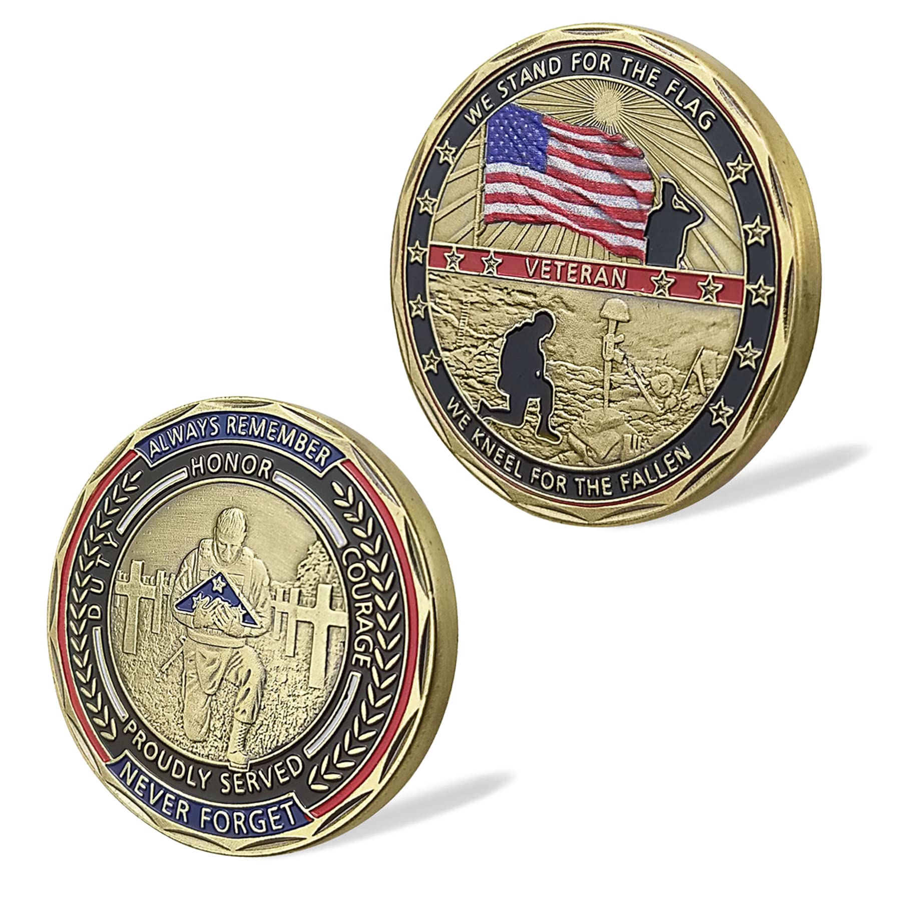 America Army Values & Army Strong Soldier Creed Challenge Coin