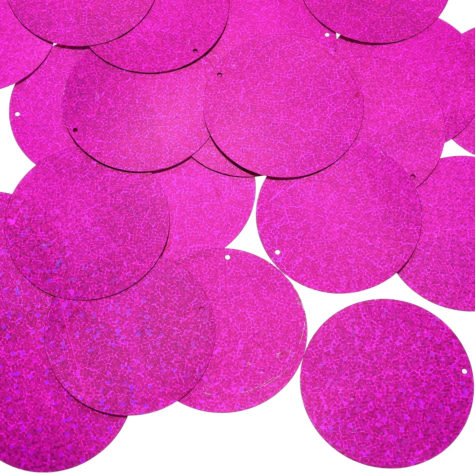 sourcing map 50 Pcs Flat Round Sequins 50mm/2 Inch Loose Paillettes Craft Sewing Sequins with Single Side Hole for DIY Embroidery Clothing Jewelry Making, Laser Rose