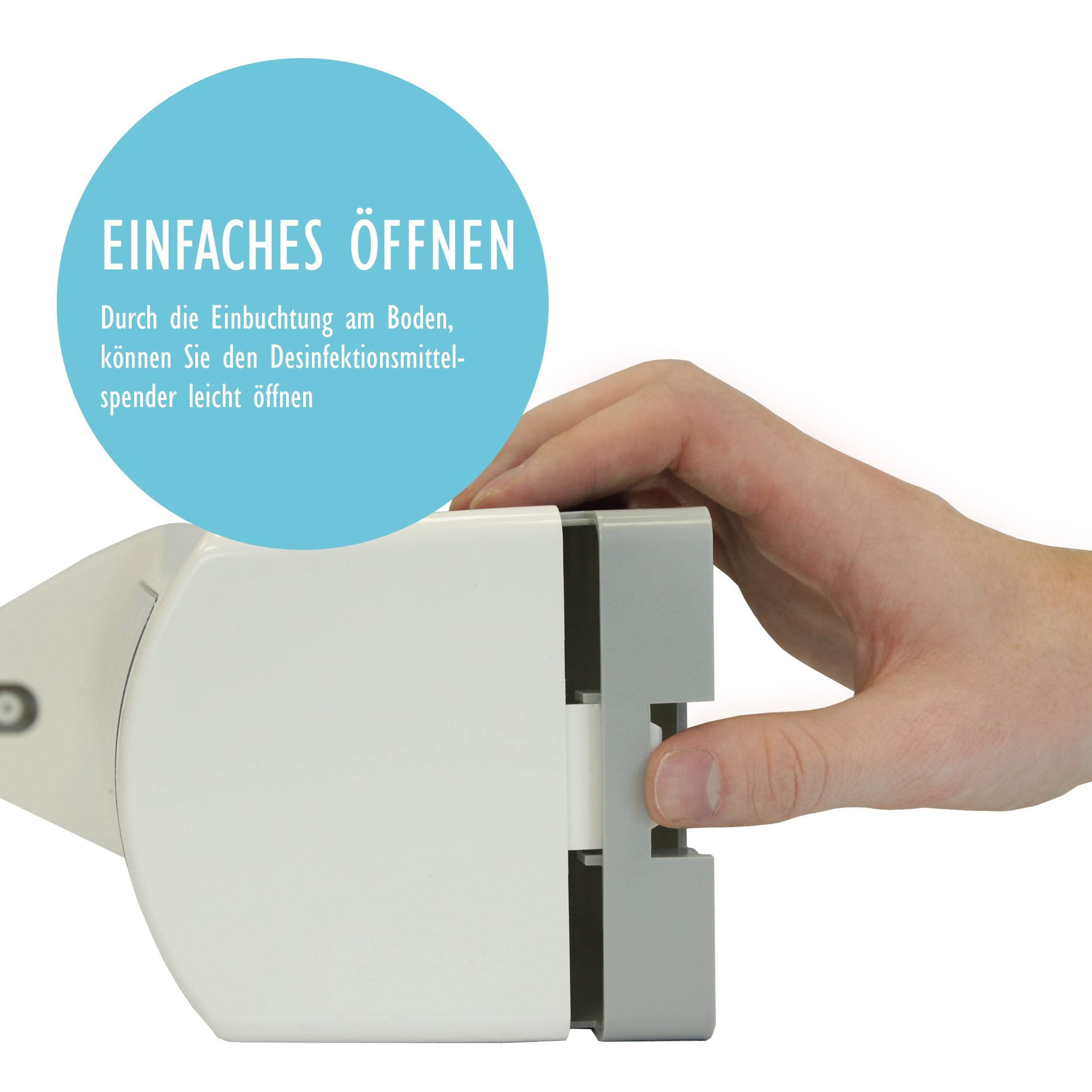 Desinfektionsmittelspender Sterilliumspender 500 ml | Wand-Spender inkl. Befestigungsmaterial | Desinfektionsspender Kunststoff | Dosier-Pumpe für Desinfektionsmittel/Seife