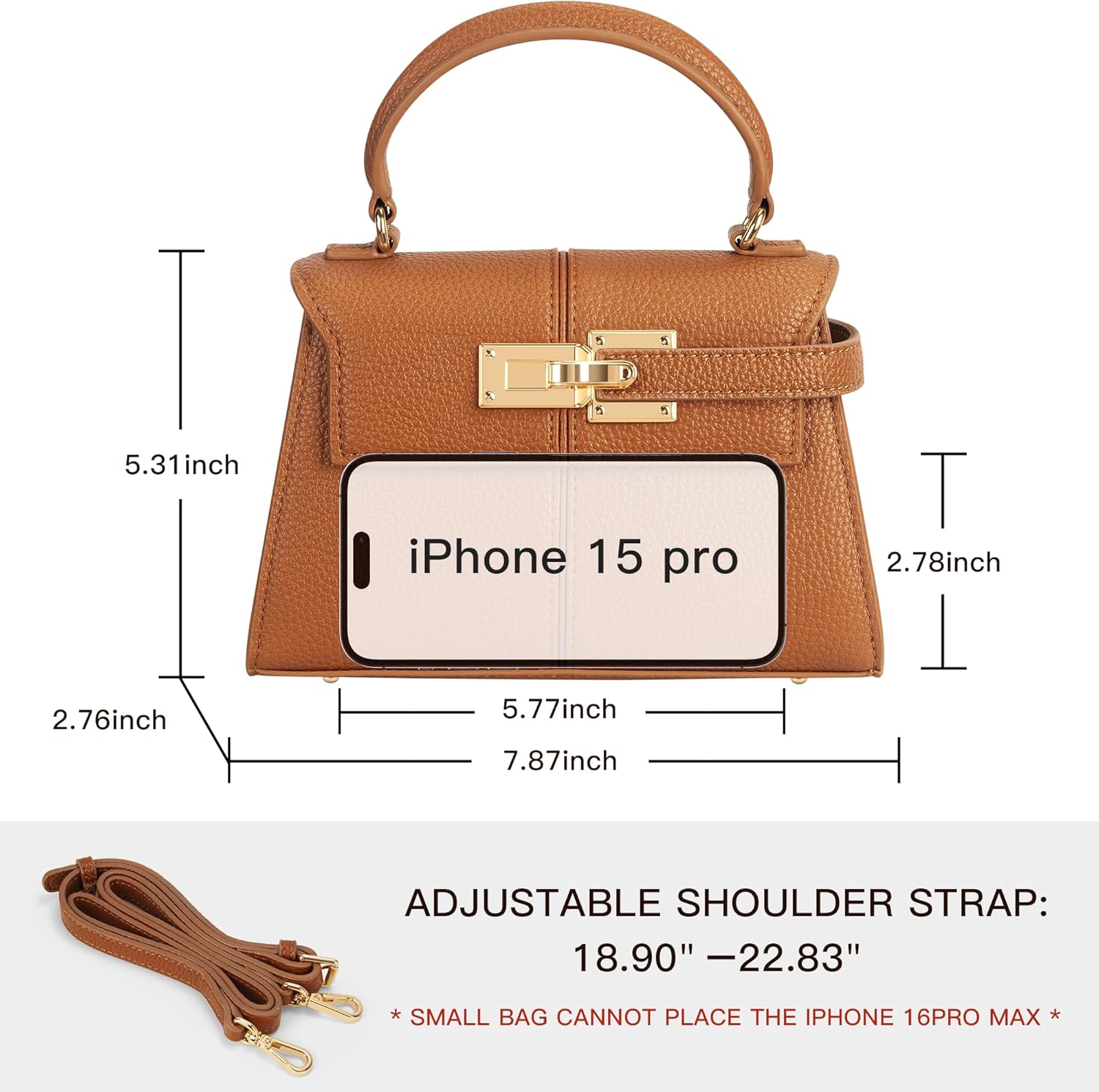 Women's Top-handle Handbags– Vegan Leather Vintage Top Handle Design with Adjustable Strap, Fashion Commuter Crossbody Bag - Image 4