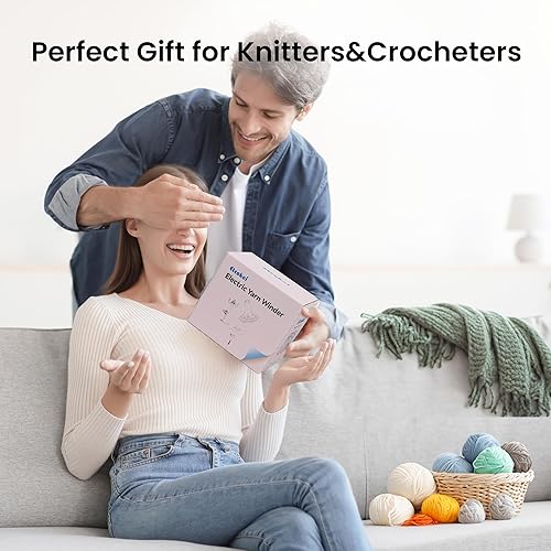 Miniatura 7 de Etcokei Enrollador automático de hilo para ganchillo y tejer, enrollador eléctrico de bolas de hilo, gran capacidad (hasta 10 onzas), velocidad