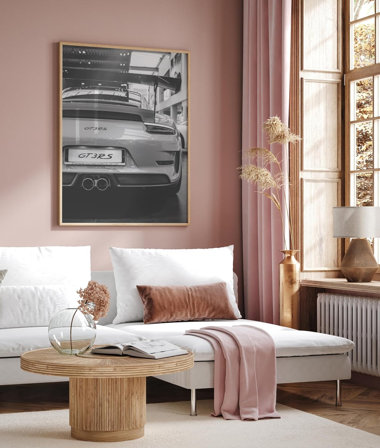 Poster Master Luxury Car Print - Automobile Design - Black and White Photography - Car Enthusiast Transportation Illustration - Great Garage or Bedroom Decor - 8x10 UNFRAMED Wall Decor