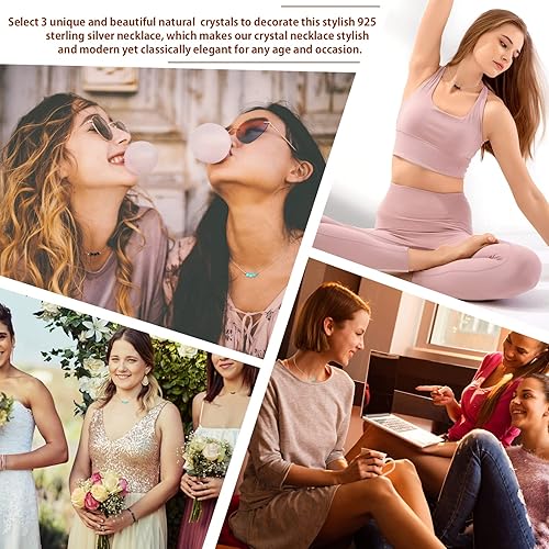 Miniatura 3 de Dainty Real Black Tourmaline 925 Sterling Silver Choker Collar Necklace Handmade Protection and Healing Spiritual Crystal Stone Necklace Jewelry