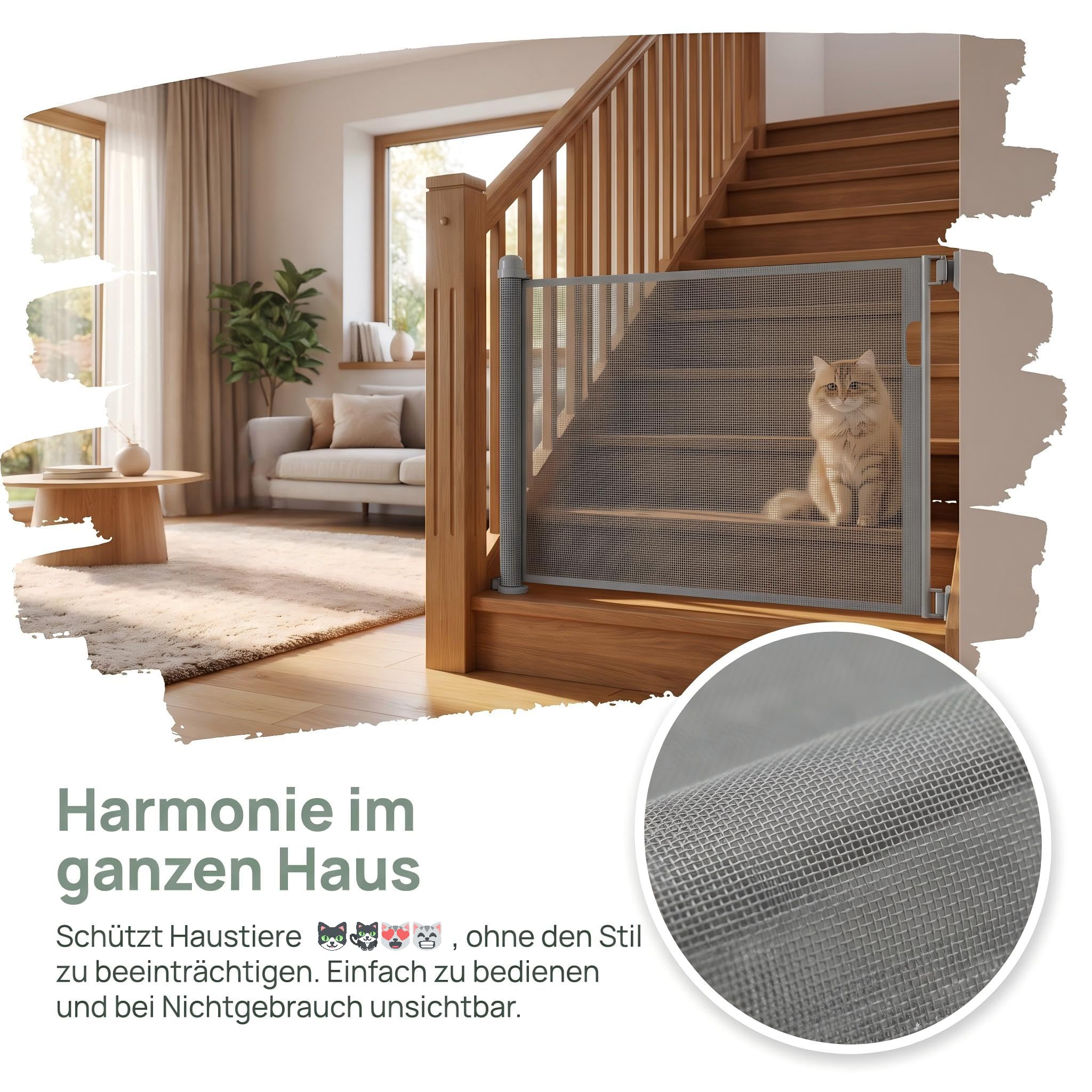 YRHome Griglia di protezione per bambini, estensibile da 0 a 150 cm, colore