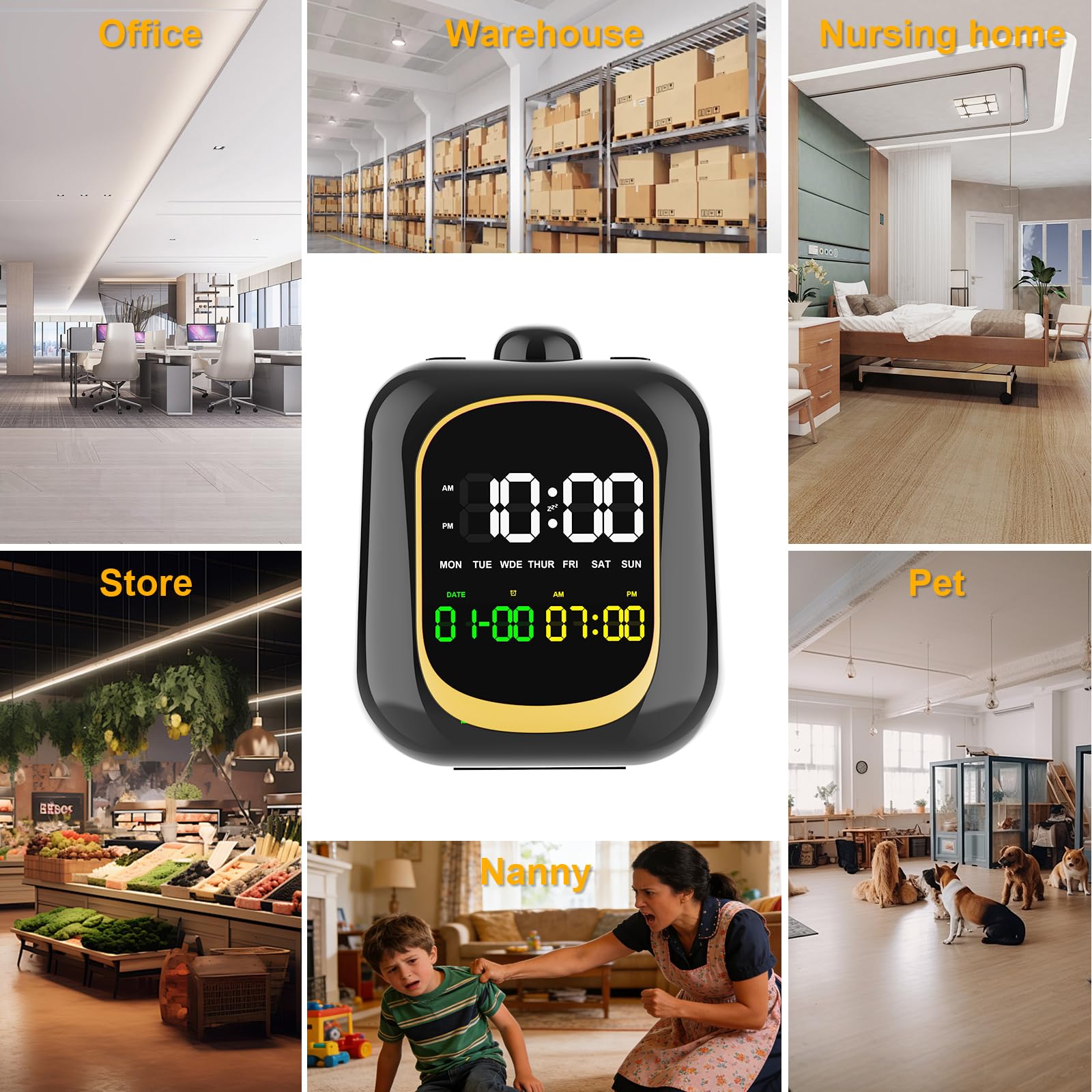 Reloj de cámara oculta, WiFi Full HD 2K, cámara de seguridad espía para interiores, visión nocturna, detección de movimiento, niñera 2.4G/5G, WiFi en tiempo real, reloj de video en vivo