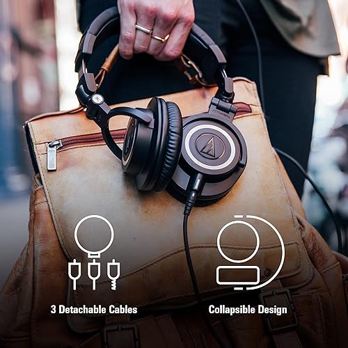 Miniatura 5 de Audio-Technica ATH-M50x Auriculares profesionales para monitor de estudio, color negro