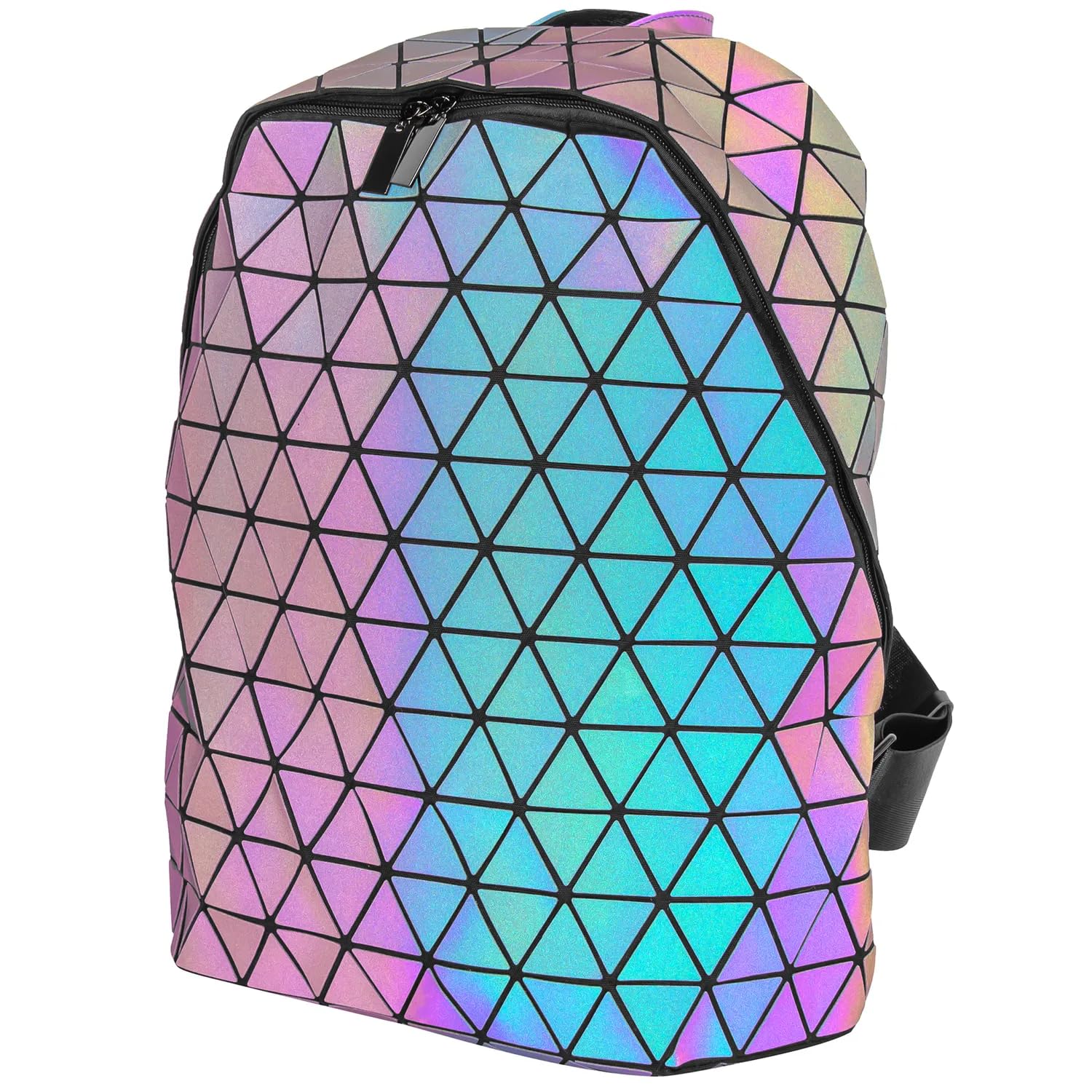 Batcat™ Luminous Geometric Backpacks Women Holographic Reflective Bags Iridescent Backpack Casual Daypacks