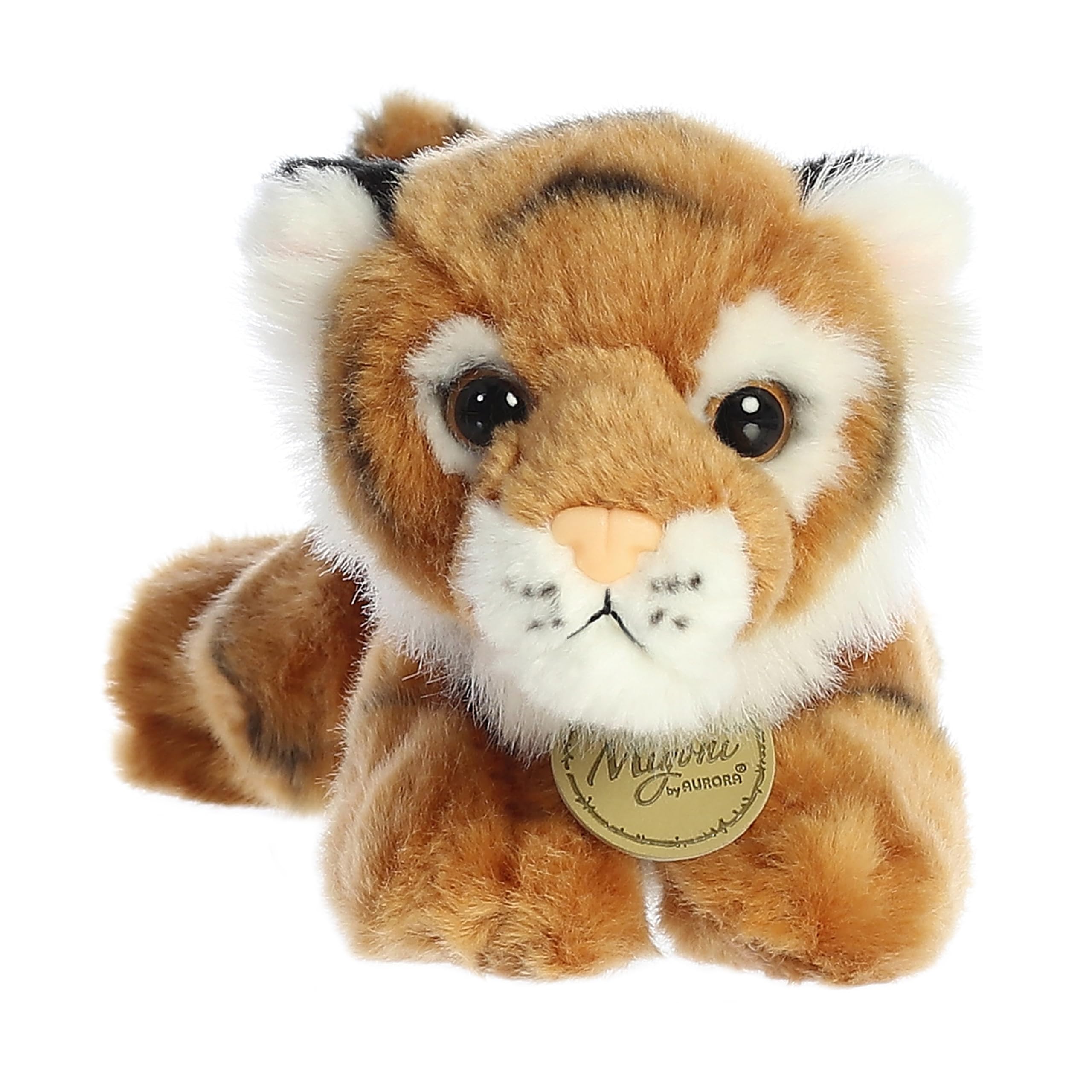 Aurora(r) Realistic Miyoni(r) Bengal Tiger Stuffed Animal - Lifelike Detail - Cherished Companionship - Brown 8 Inches - Image 2