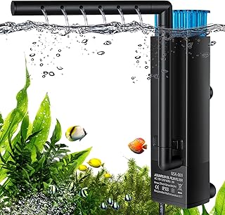 Protein Skimmer,3 in 1 Surface Oil Skimmer for Saltwater and Fresh Water, Nano Protein Skimmer for Aquarium,Wall Mounted Fish Tank Surface Protein Skimmer for Fish Tanks and Reef Tanks