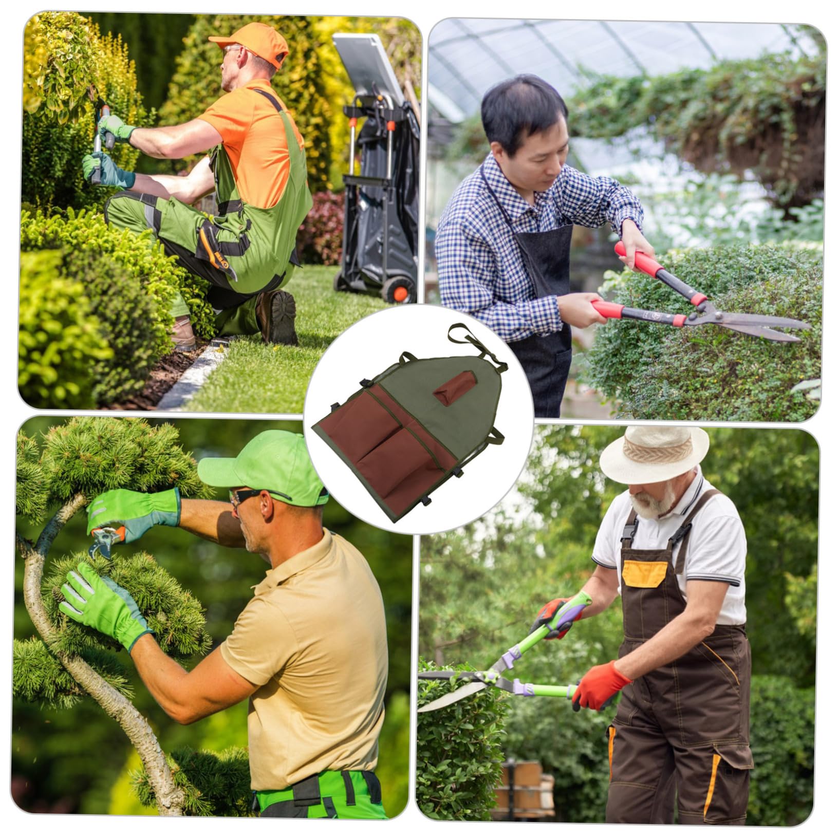 Grembiule Da Giardinaggio Oxford Con Pockets e Resistente Per Uomini e Donne Per Potatura e Raccolta Di Verdure Con Tasche Multiple