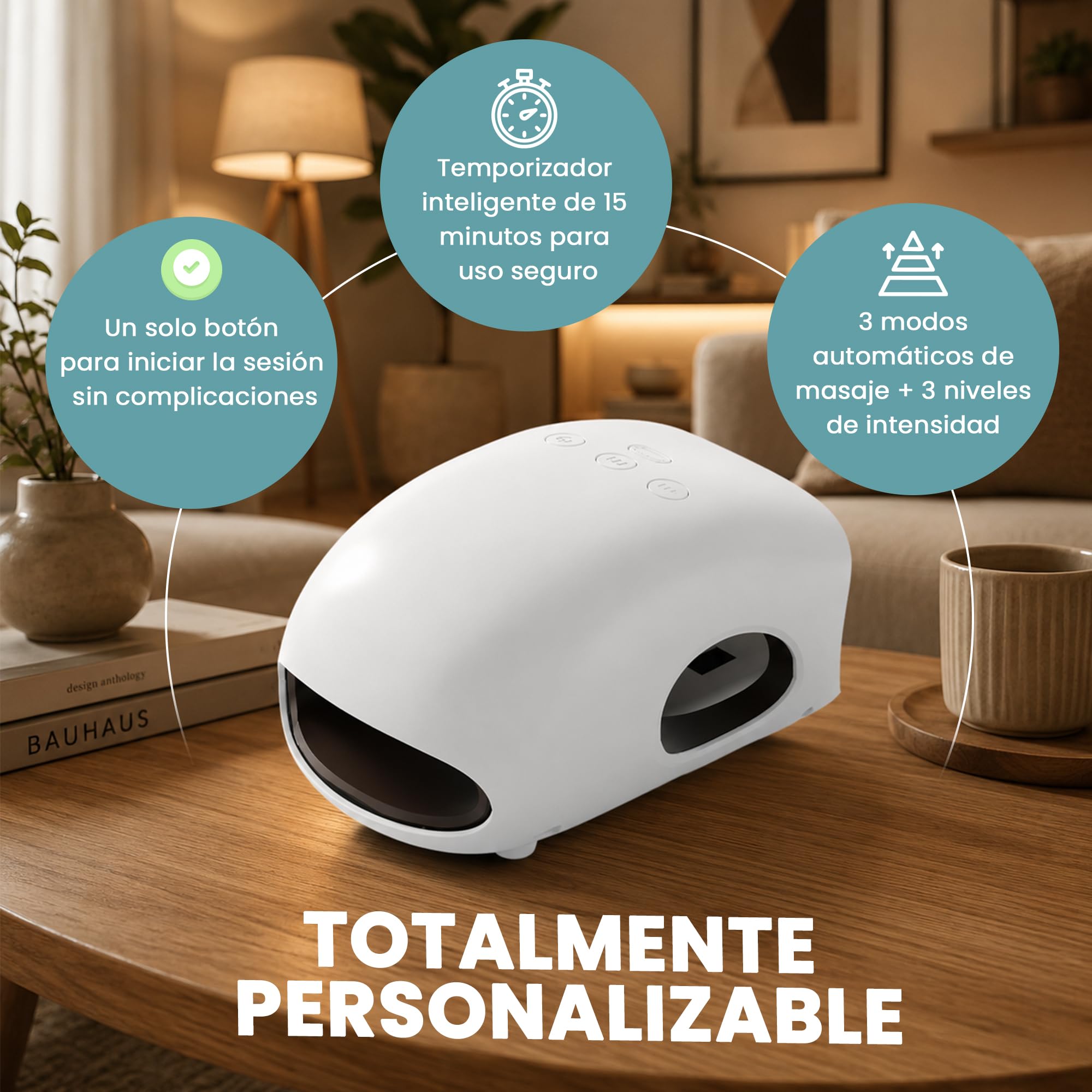ALIVIATE - Masajeador de Manos Electrico con Calor - Guante Artritis Manos Aliviante con 3 Modos y Temporizador - Masajeador Tunel Carpiano Ideal para Regalo.