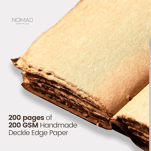 Miniatura 5 de NomadCraftsCo. Diario vintage - Diario de cuero - piedras semipreciosas, diario encuadernado en cuero vintage para mujeres y hombres  Diario,