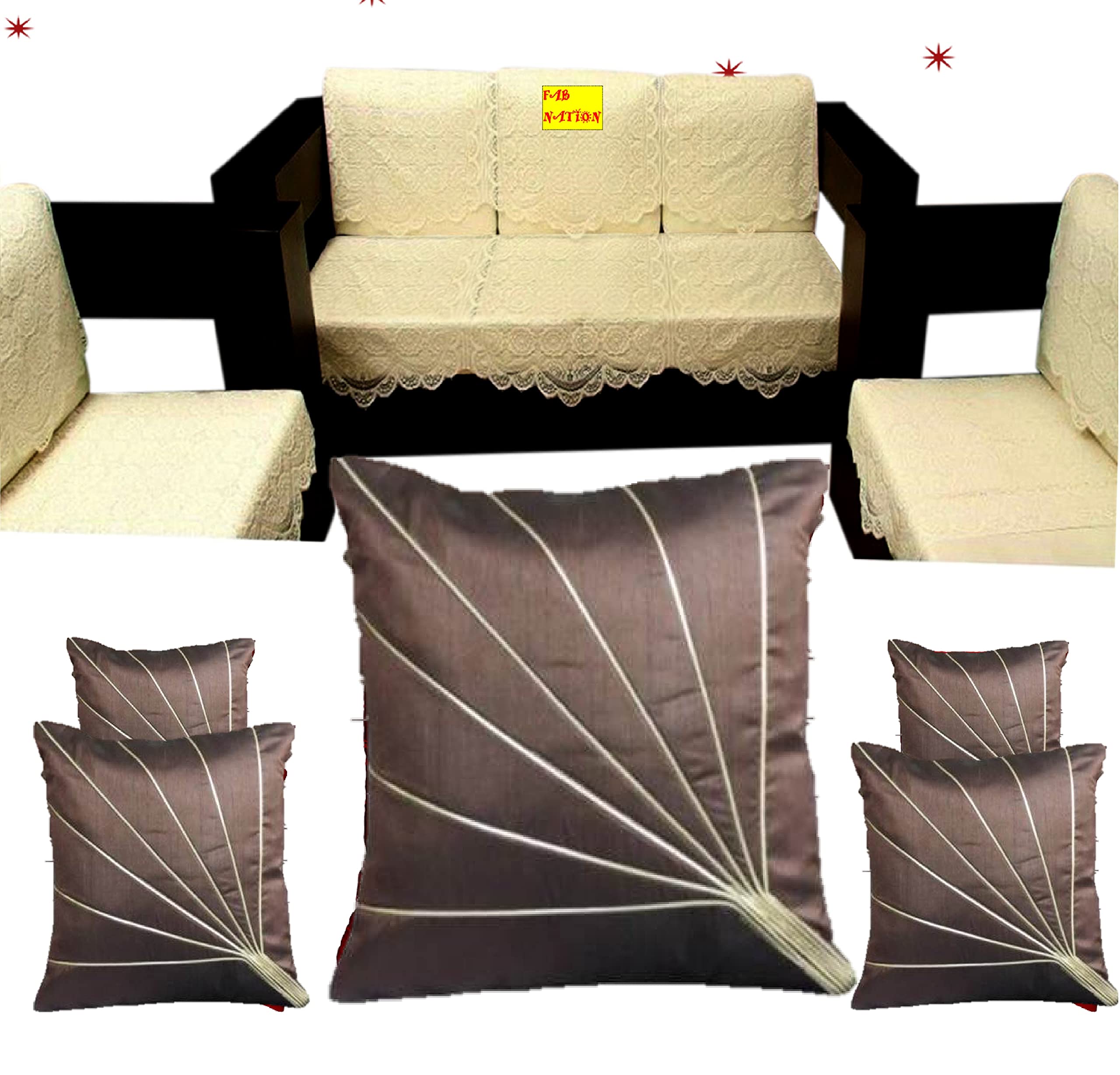 Multicolor Silk Cushion Covers - Set of 5 -10