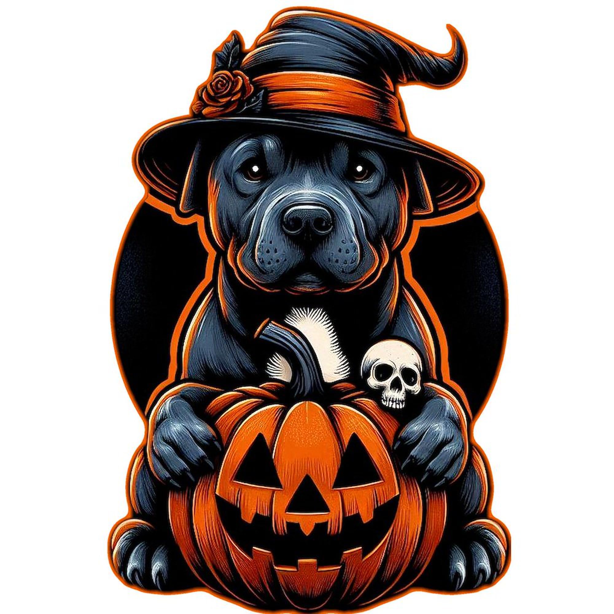 CafePress Dog Halloween Pitbull Witch 4