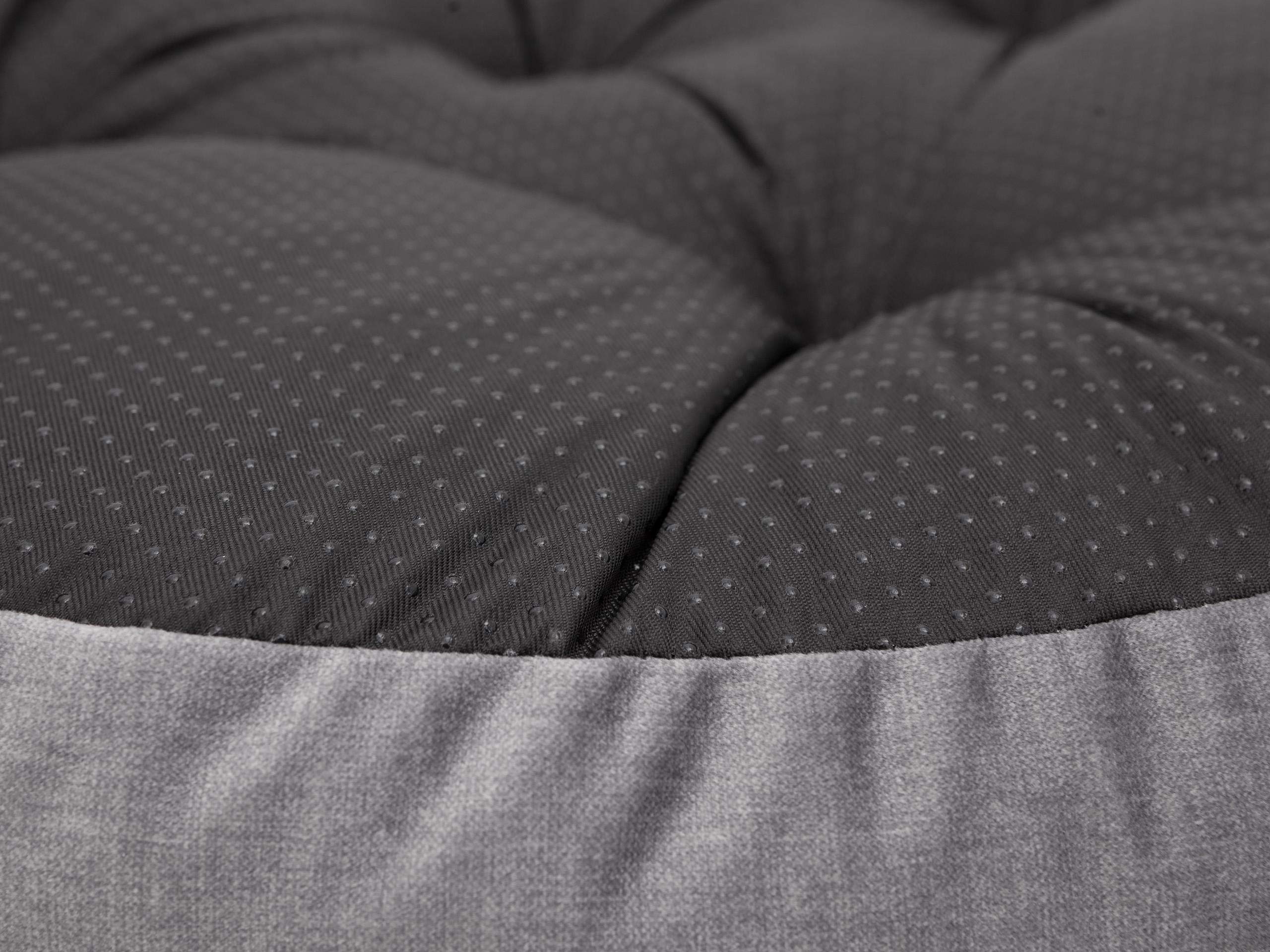 PillowPrim Cuscino da pavimento in stile giapponese, cuscino da meditazione, cuscino da yoga, cuscino rotondo, 57 cm, grigio cenere
