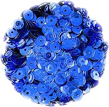 Angel Malone ® 15g (±) 1200 pcs. 6-7mm in Diameter Premium Quality Cup Sequins DIY Arts Crafts Making - UK Seller (Sapphire Blue)