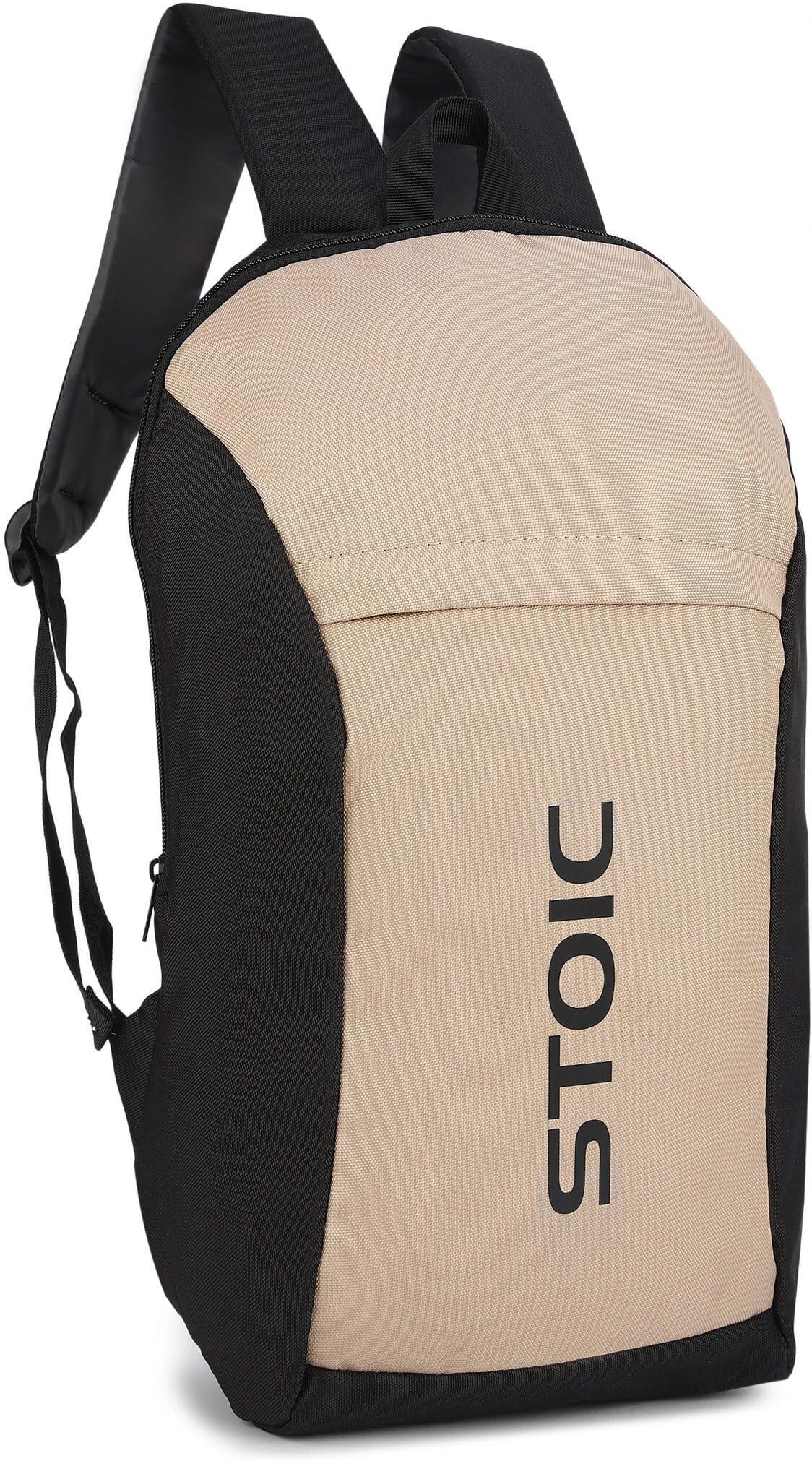 stoic 16L Casual Daypack Backpack, Beige and Black-picture-13