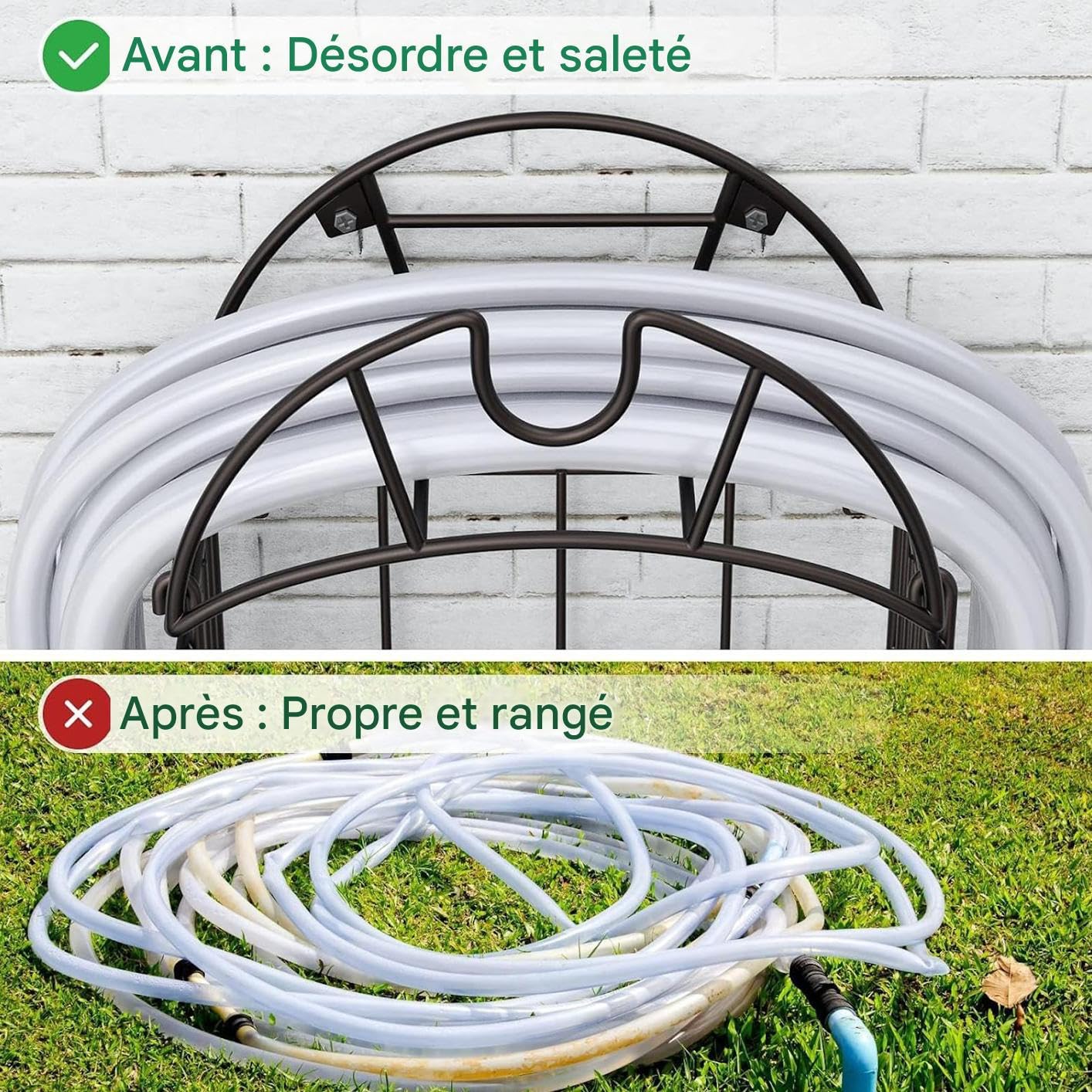 Supports pour flexible d'extérieur Râtelier de rangement robuste pour