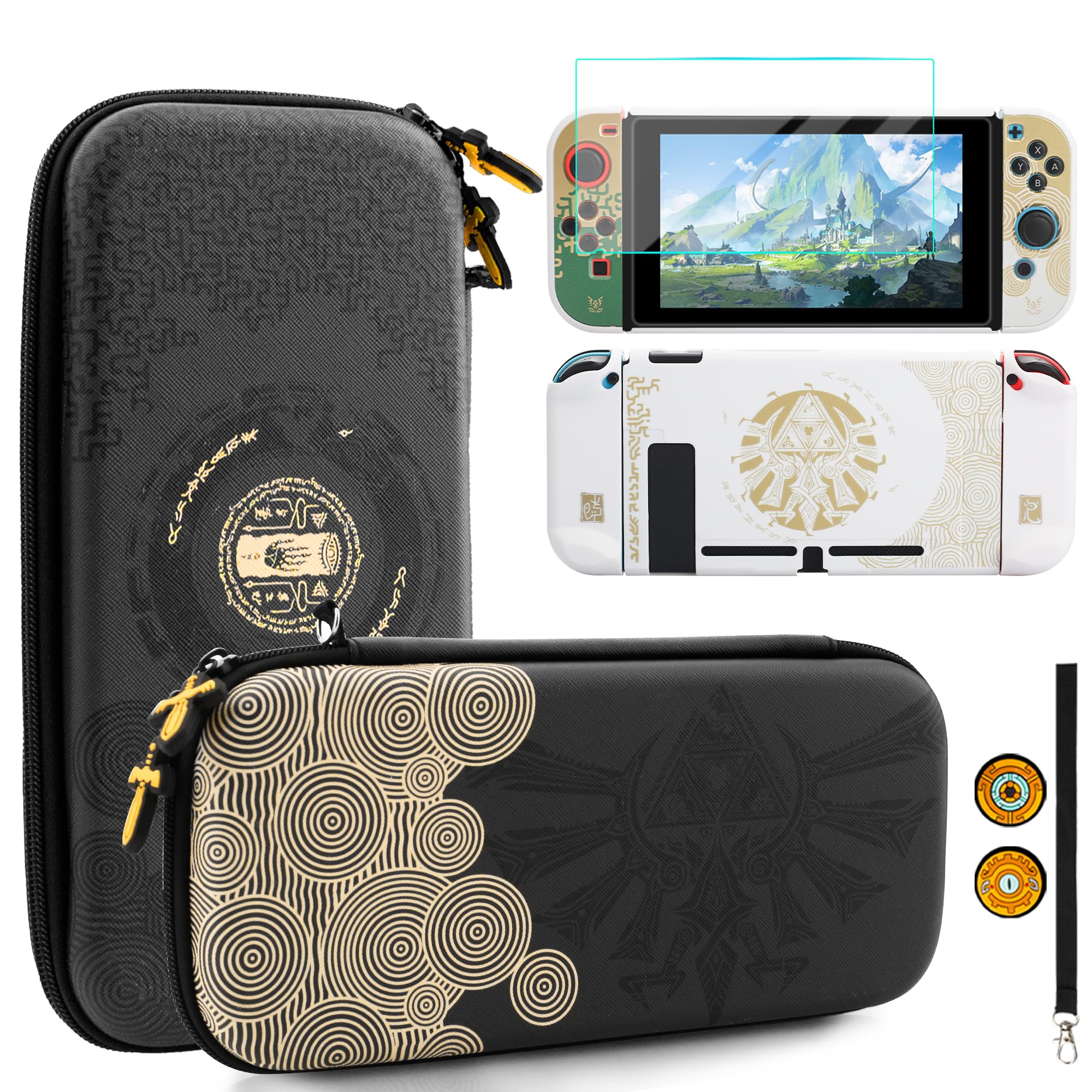 Nitendo Switch ピック Amazon.com: HYPERCASE Black of Zelda Switch Carrying Travel Bag