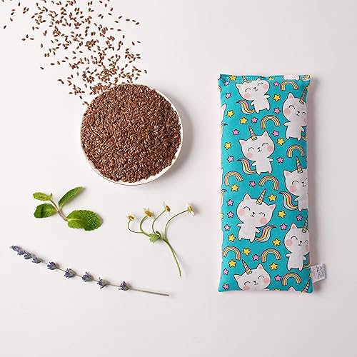 Miniatura 2 de Microwave Heating Pad or Ice Pack for Kids, Microwavable Heat Pack or Cold Compress, 9" x 4" (Caticorn, Chamomile)