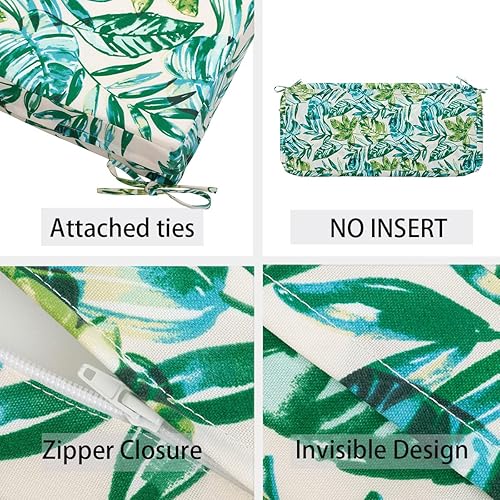 Miniatura 181 de FUNHOME Funda de cojín de banco para exteriores de 42 x 18 x 3 pulgadas, funda impermeable con cremallera y lazos, funda resistente a la Medalla