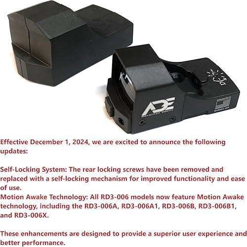 Miniatura 2 de Ade Advanced Optics RD3-006X Mini mira refleja punto verde – pistola óptica con placa de montaje para Ruger SR9, SR9C, SR40C, SR40, SR45 – Mira