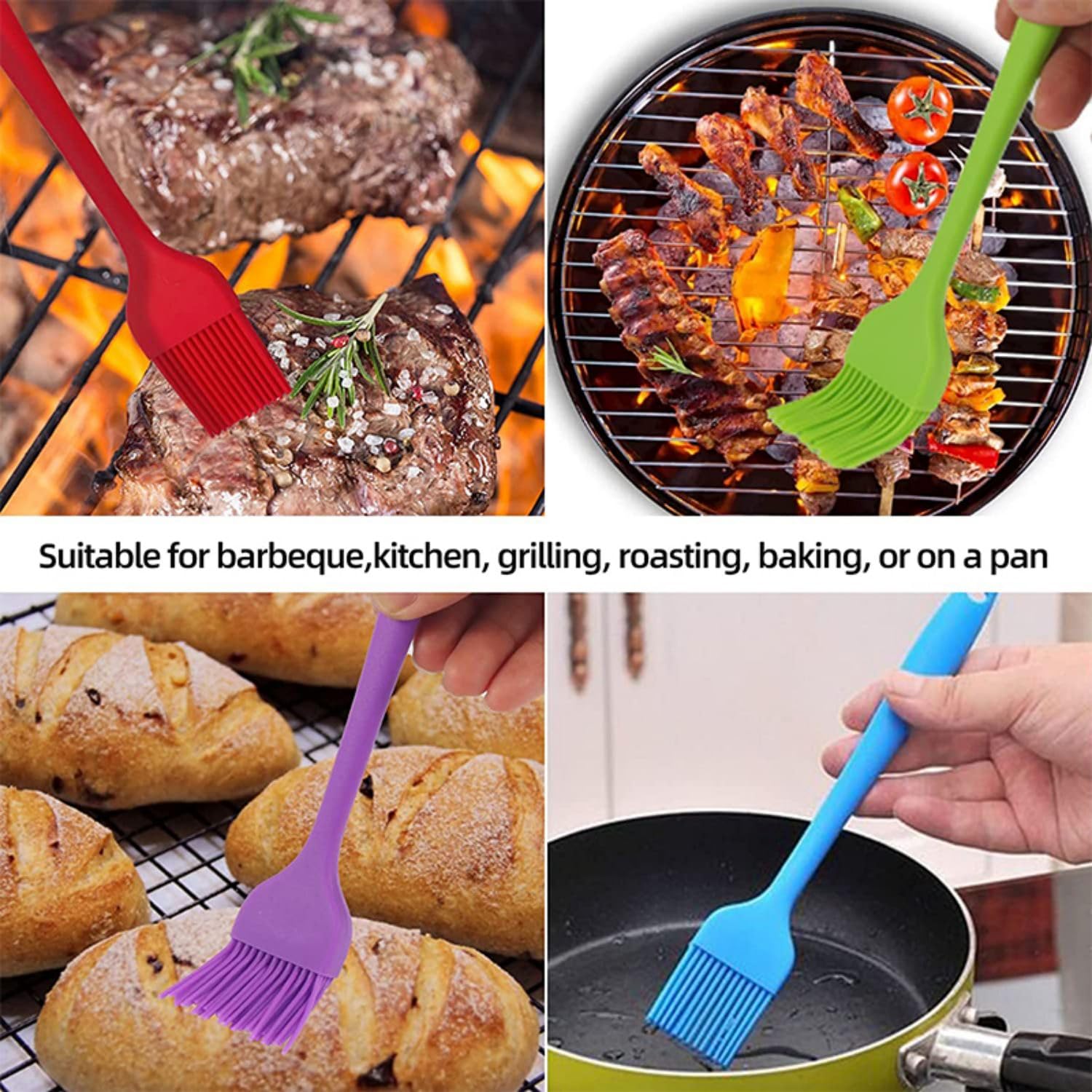 Oldschool BbQ Siliconen Kwast Extra Groot 9.2cm X 22,5 Cm - ALL SMOKE BBQ