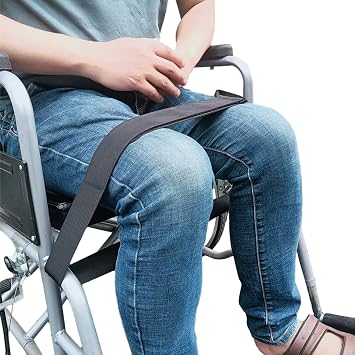 1Pcs Wheelchair Strap Seat Belt Leg Support Strap for Wheelchair User Wheelchair Thigh Strap Support Leg Straps for Elderly Dementia Paralysis Parkinsons Leg Spasm Keeping Leg TogetherBlack