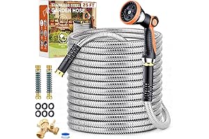 Stainless steel garden hose 25 ft