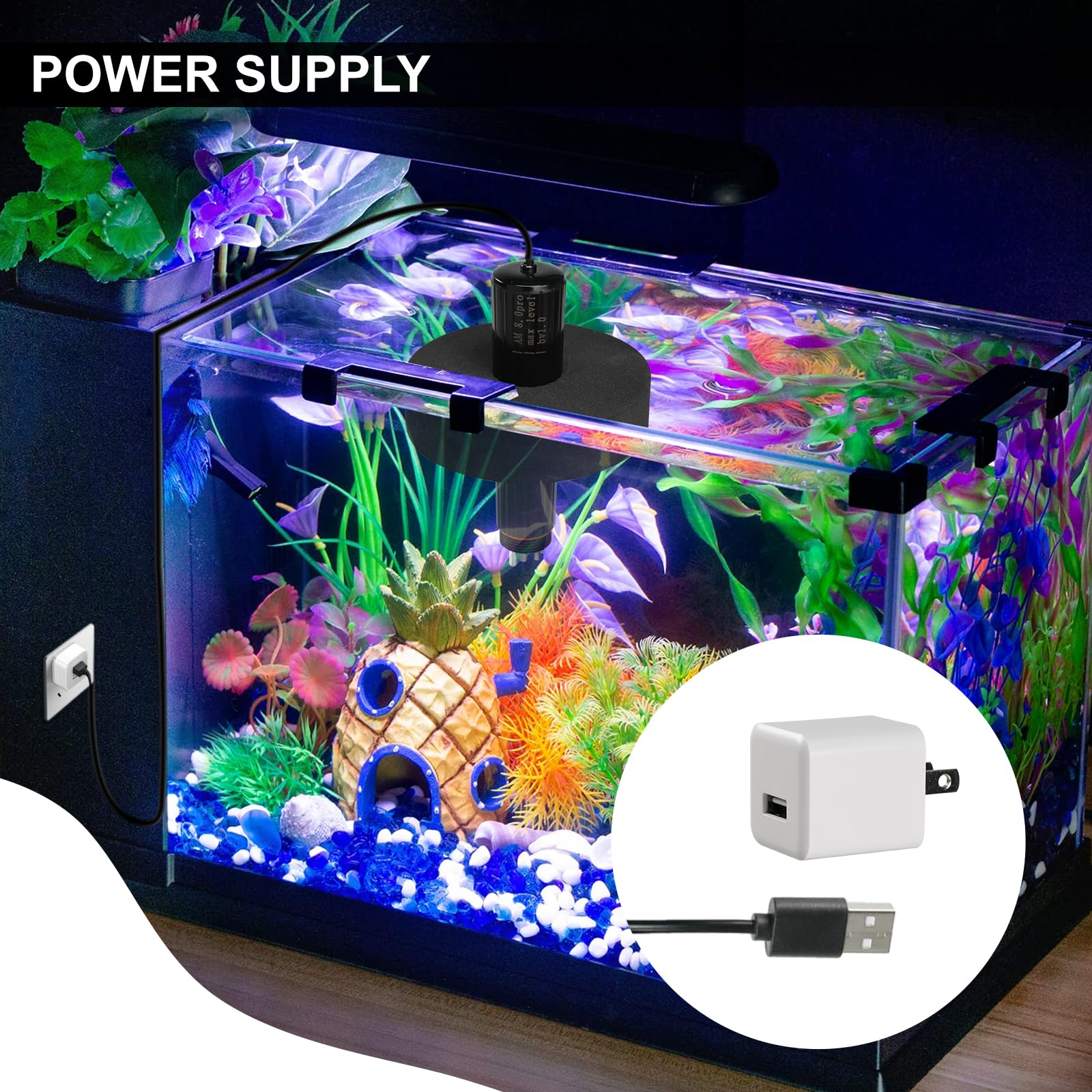 Probador de calidad del agua 7 en 1 WiFi sonda de acuario monitor de agua para pH, temperatura, TDS, salinidad, EC, ORP, S.G con alertas en tiempo real a través de la aplicación para peceras