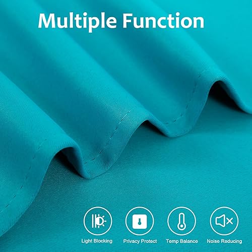 Miniatura 4 de WdFour - Cortinas para oscurecer la habitación, para ventana de puerta y puerta de cristal, cortina lateral para puerta delantera, 12 pulgadas de