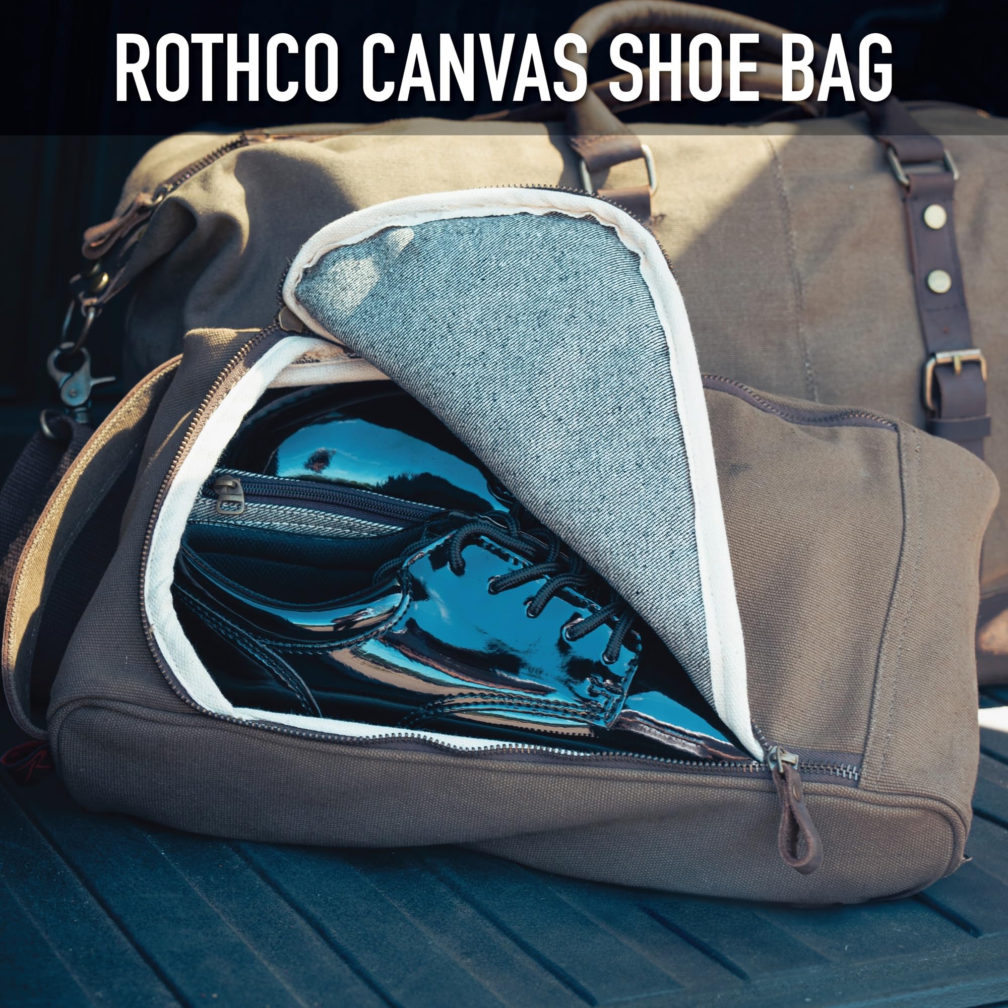 Rothco Bolsa de lona para zapatos, organizador de tenis para viajes, golf, gimnasio y deportes, Marrón, Rothco Bolsa de lona para zapatos