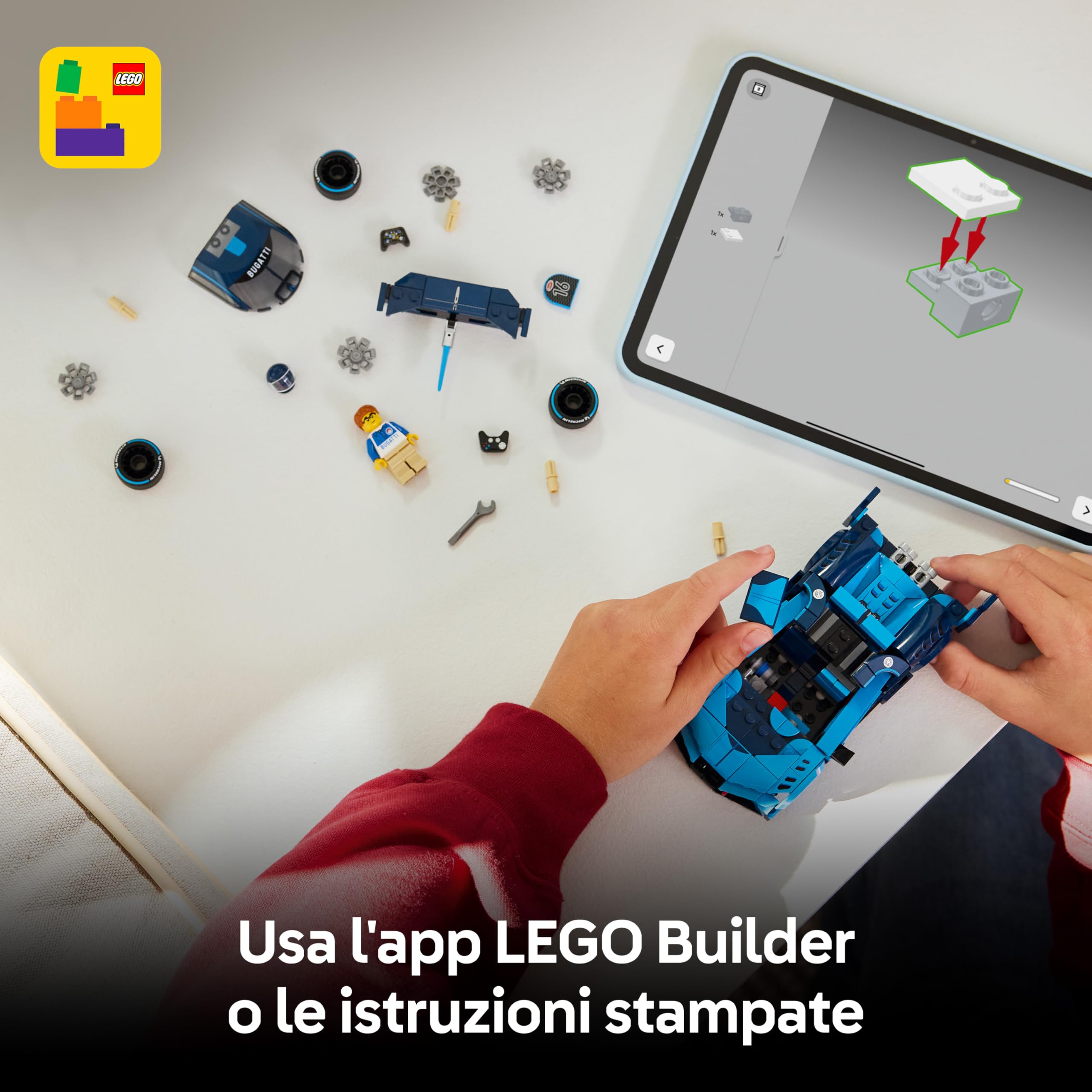 LEGO Speed Champions Super Auto Sportiva Bugatti Vision GT - Modello di Macchina Giocattolo con Minifigure da Collezione - Idea Regalo per Bambini da 9 Anni in su Fan degli Sport Motoristici - 77253