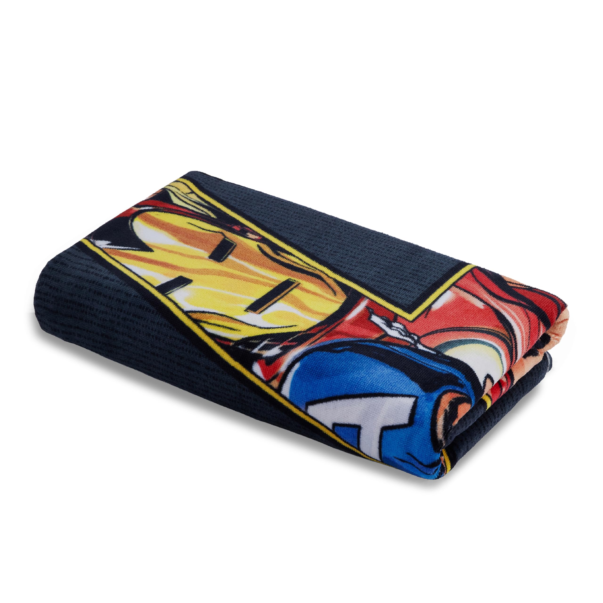 Spaces Marvel Avengers Kids Bath Towel | 100% Cotton 450 GSM Dobby Towel | Super Absorbent, Quick Dry & Digitally Printed Bath Towel | Printed Dark Grey | 75 x 150 Cm-image-12