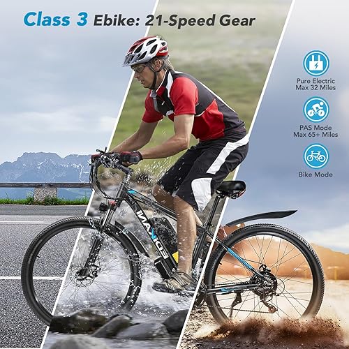Miniatura 4 de EXRBYKO 29 Electric Bike for Adults with 750W Brushless Motor 48V 15AH 720WH Battery, Up to 65 Miles 32MPH Mountain Ebike with 21-Speed Gears, IP7