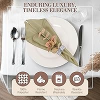 Vista 30 de Ultimate Textile -1 docena - Reversible Shantung Satin - Majestic - Servilletas de tela Majestic de 17 x 17 pulgadas color azul pizarra