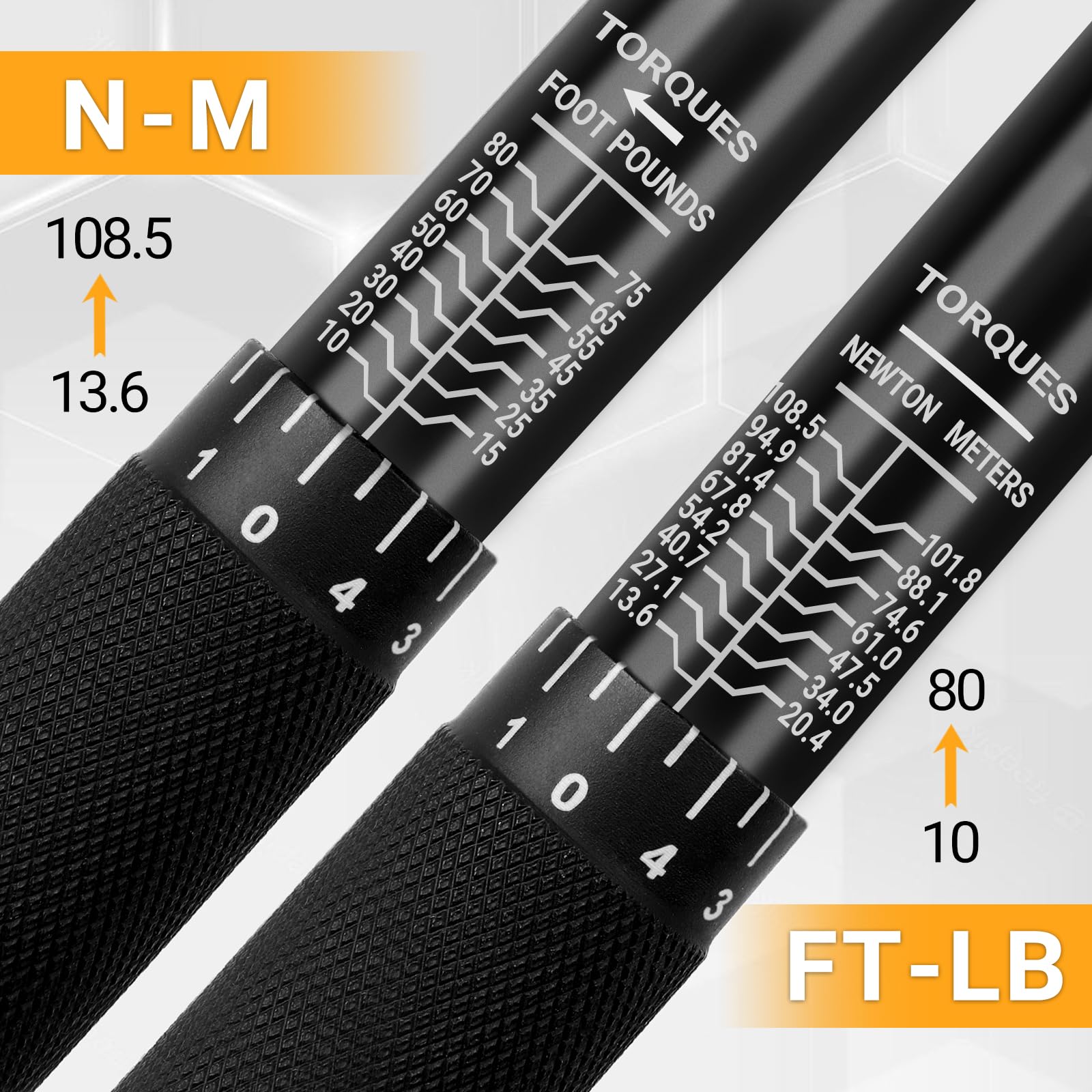 ANPUDS Clé Dynamométrique 3/4" 150-800 Nm Précision ±3% 48 Dents Tête à Cliquet Réversible Pour Camion Et Tracteur